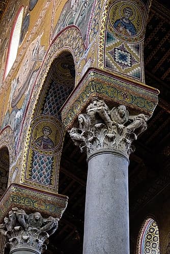 Monreale, Sicily. Monreale Cathedral built in the Arab-Norman Style Art Print